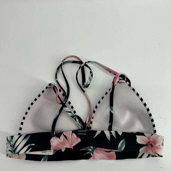 Victoria’s Secret PINK Bonded Bralette Floral Striped Cross Back Bra Size Small - Picture 5 of 7
